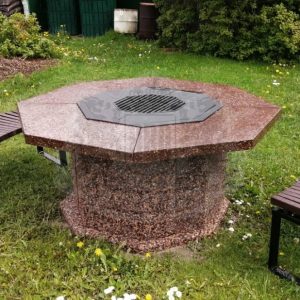 4х модульный барбекю комплекс Полированный Ночное небо